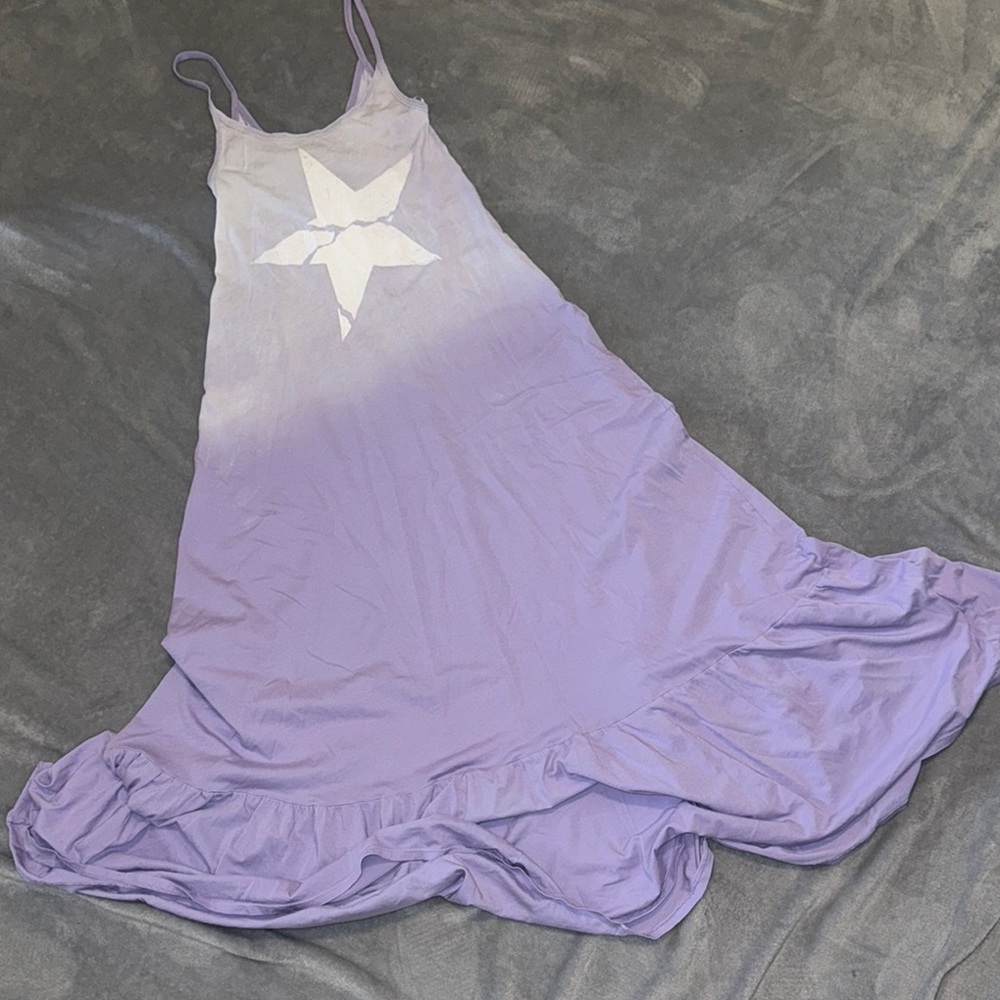 Lauren Moshi Purple Maxi Dress with Star Design